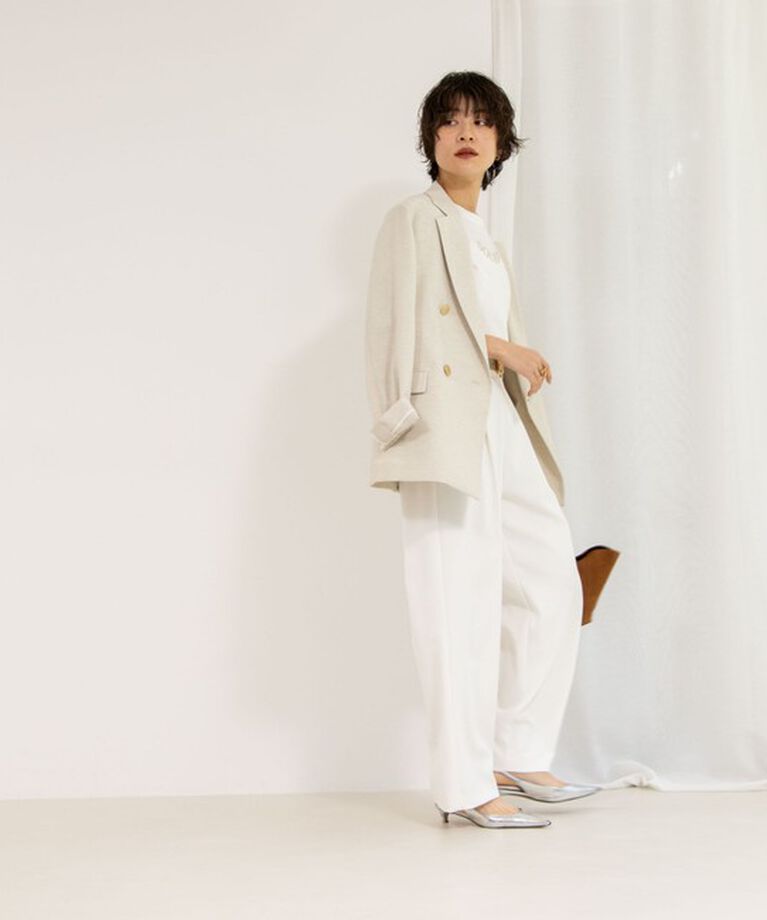 NOLLEY'S sophi「《セットアップ対応》ウォッシャブルツイルイージータックワイドパンツ」|その他|