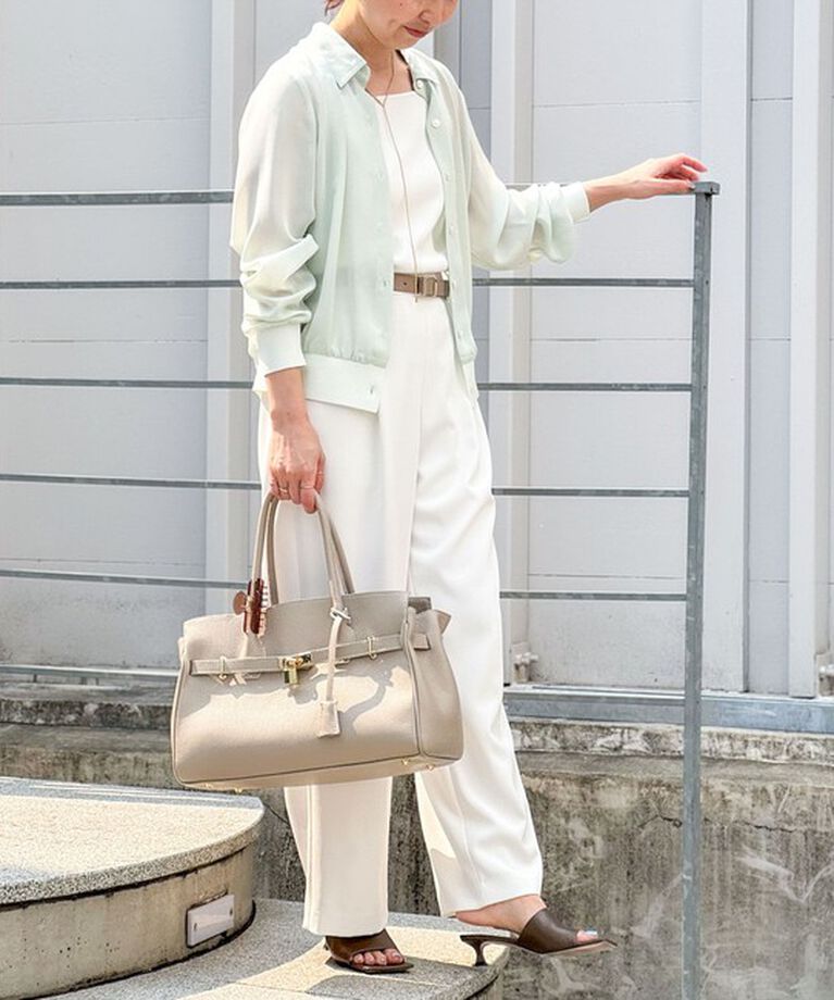 NOLLEY'S sophi「《セットアップ対応》ウォッシャブルツイルイージータックワイドパンツ」|その他|