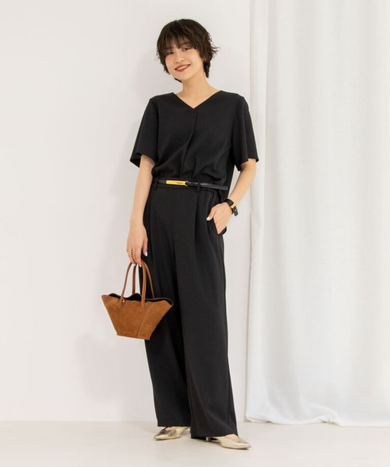 NOLLEY'S sophi「《セットアップ対応》ウォッシャブルツイルイージータックワイドパンツ」|その他|