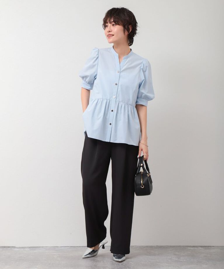 NOLLEY'S sophi「《セットアップ対応》ウォッシャブルツイルイージータックワイドパンツ」|その他|