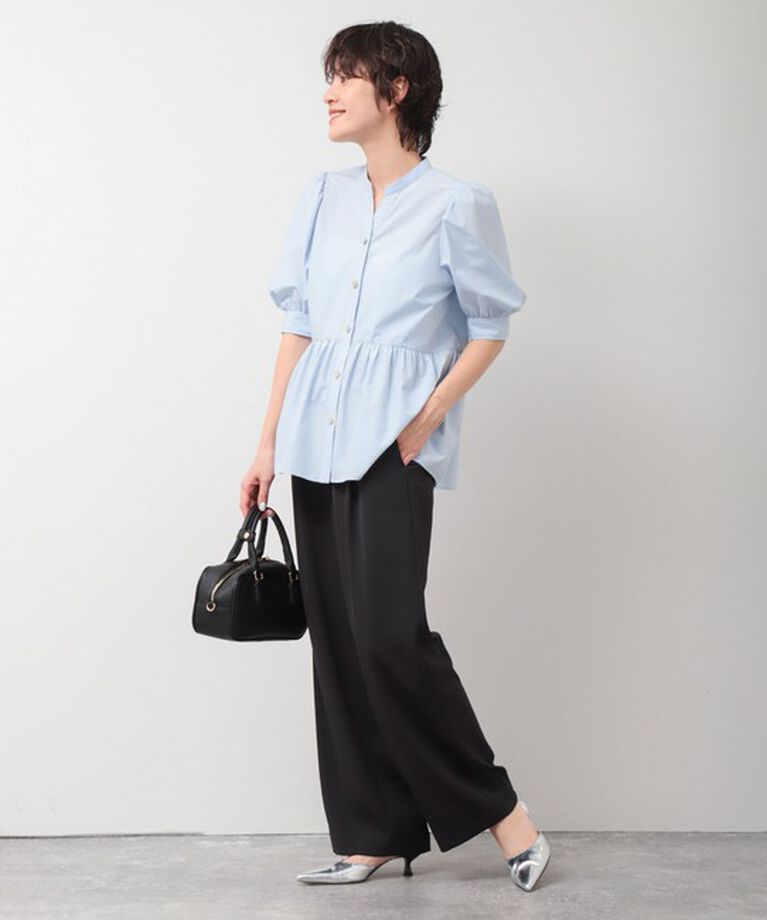 NOLLEY'S sophi「《セットアップ対応》ウォッシャブルツイルイージータックワイドパンツ」|その他|