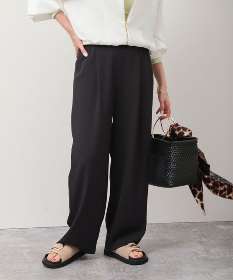 NOLLEY'S sophi「《セットアップ対応》ウォッシャブルツイルイージータックワイドパンツ」|その他|