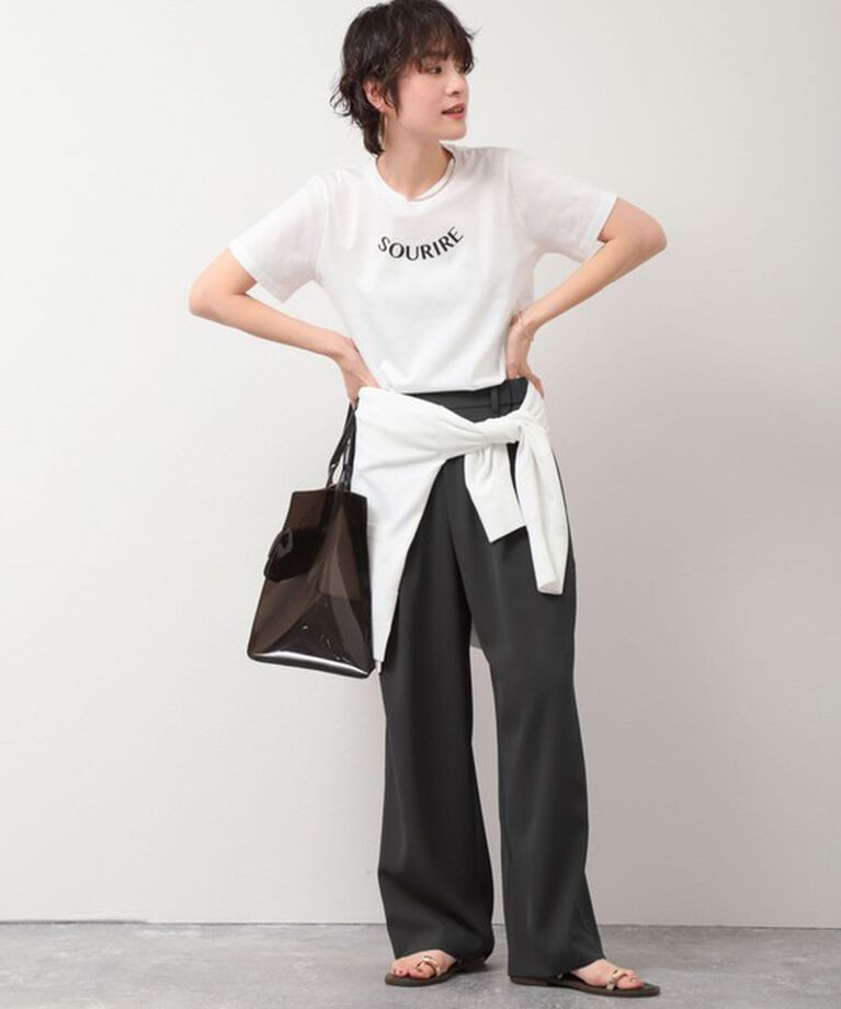 NOLLEY'S sophi「《セットアップ対応》ウォッシャブルツイルイージータックワイドパンツ」|その他|