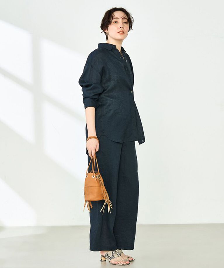 NOLLEY'S「【WEB STAFF恵☆別注カラーあり】《セットアップ対応》リネンセミワイドパンツ」|その他|