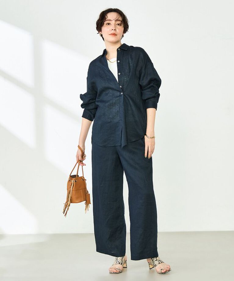 NOLLEY'S「【WEB STAFF恵☆別注カラーあり】《セットアップ対応》リネンセミワイドパンツ」|その他|
