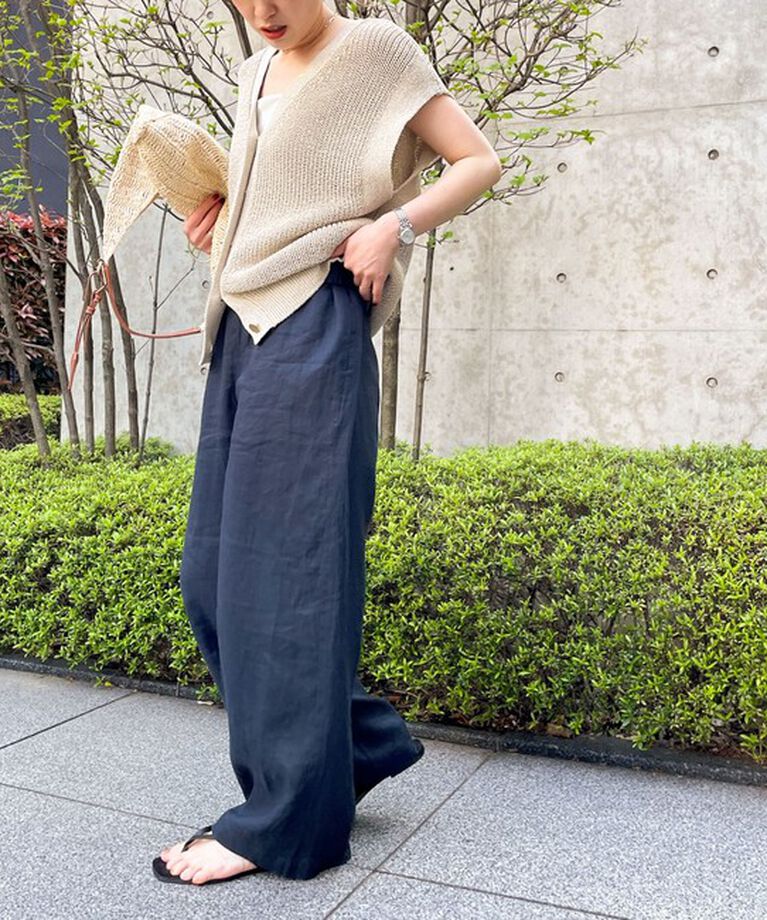 NOLLEY'S「【WEB STAFF恵☆別注カラーあり】《セットアップ対応》リネンセミワイドパンツ」|その他|