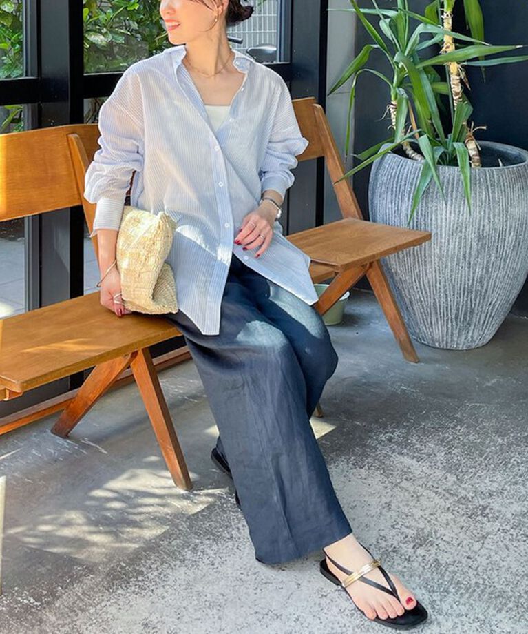 NOLLEY'S「【WEB STAFF恵☆別注カラーあり】《セットアップ対応》リネンセミワイドパンツ」|その他|