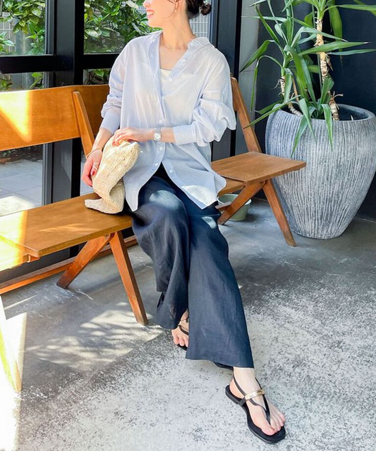 NOLLEY'S「【WEB STAFF恵☆別注カラーあり】《セットアップ対応》リネンセミワイドパンツ」|その他|