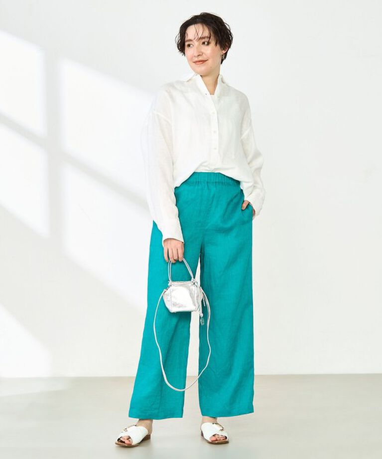 NOLLEY'S「【WEB STAFF恵☆別注カラーあり】《セットアップ対応》リネンセミワイドパンツ」|その他|