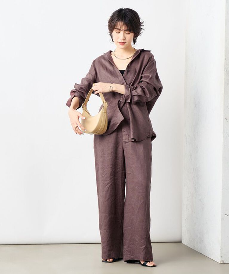 NOLLEY'S「【WEB STAFF恵☆別注カラーあり】《セットアップ対応》リネンセミワイドパンツ」|その他|