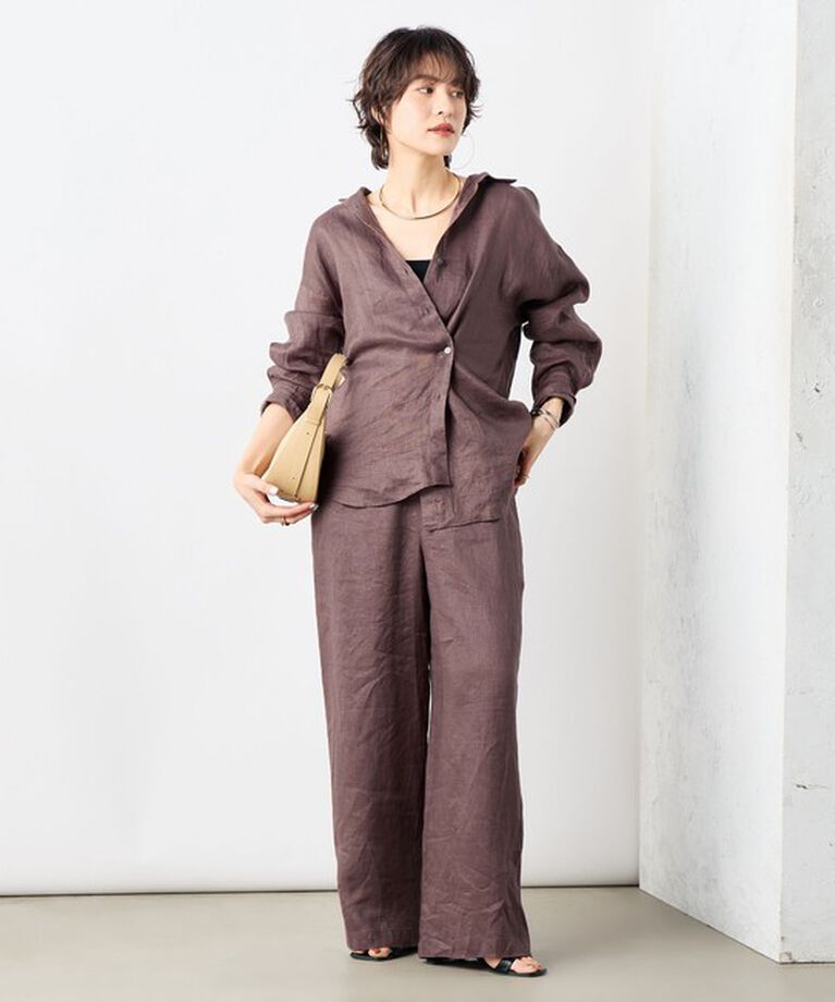 NOLLEY'S「【WEB STAFF恵☆別注カラーあり】《セットアップ対応》リネンセミワイドパンツ」|その他|