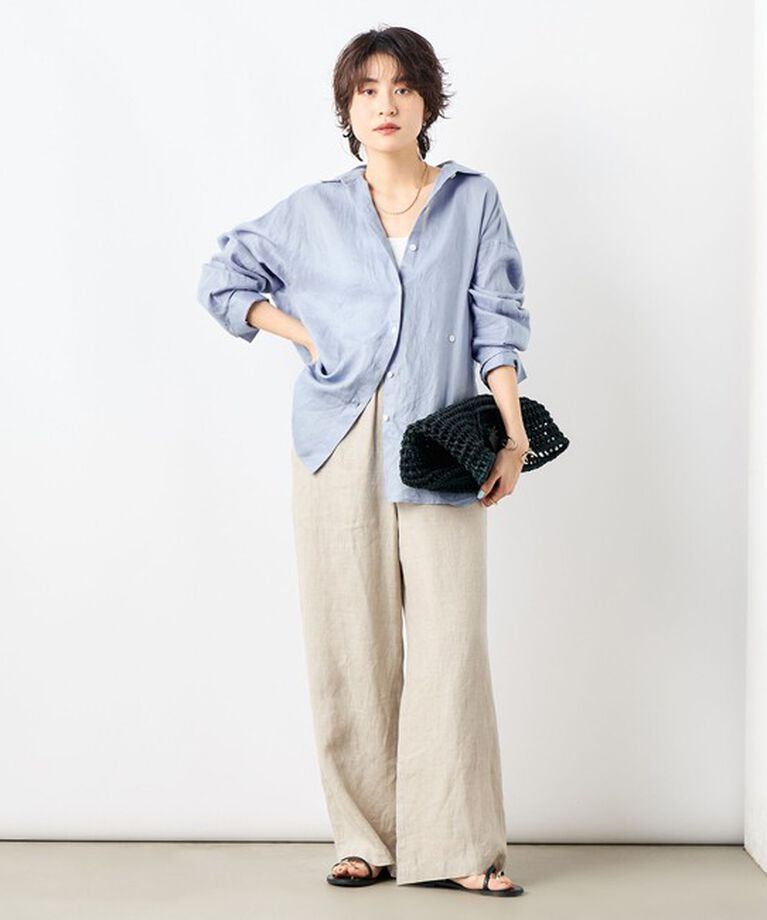 NOLLEY'S「【WEB STAFF恵☆別注カラーあり】《セットアップ対応》リネンセミワイドパンツ」|その他|