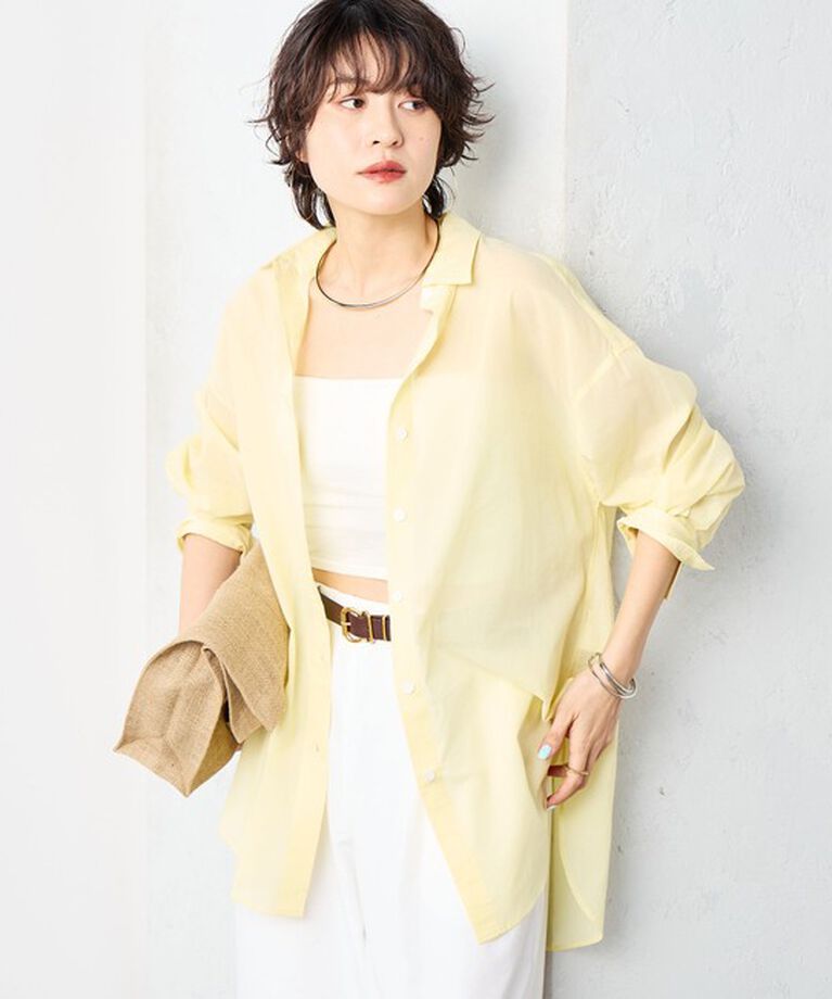 NOLLEY'S「◇【WEB限定】MY STANDARD シアーシャツ」|シャツ・ブラウス|イエロー