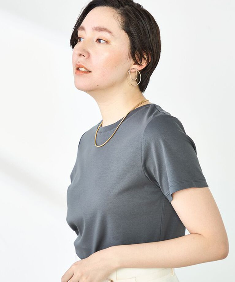 NOLLEY'S「高機能 LA＋スムースTシャツ」|Tシャツ・カットソー|チャコールグレー