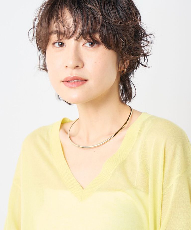 NOLLEY'S sophi「麻混シアーVネックプルオーバーニット」|ニット・セーター|