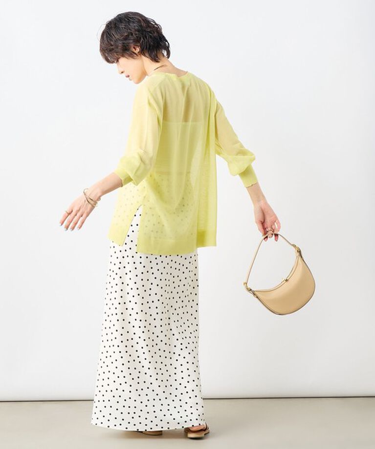 NOLLEY'S sophi「麻混シアーVネックプルオーバーニット」|ニット・セーター|