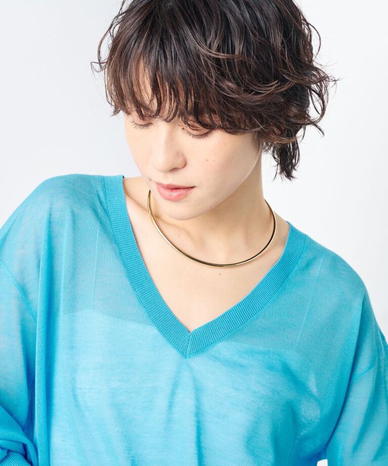 NOLLEY'S sophi「麻混シアーVネックプルオーバーニット」|ニット・セーター|