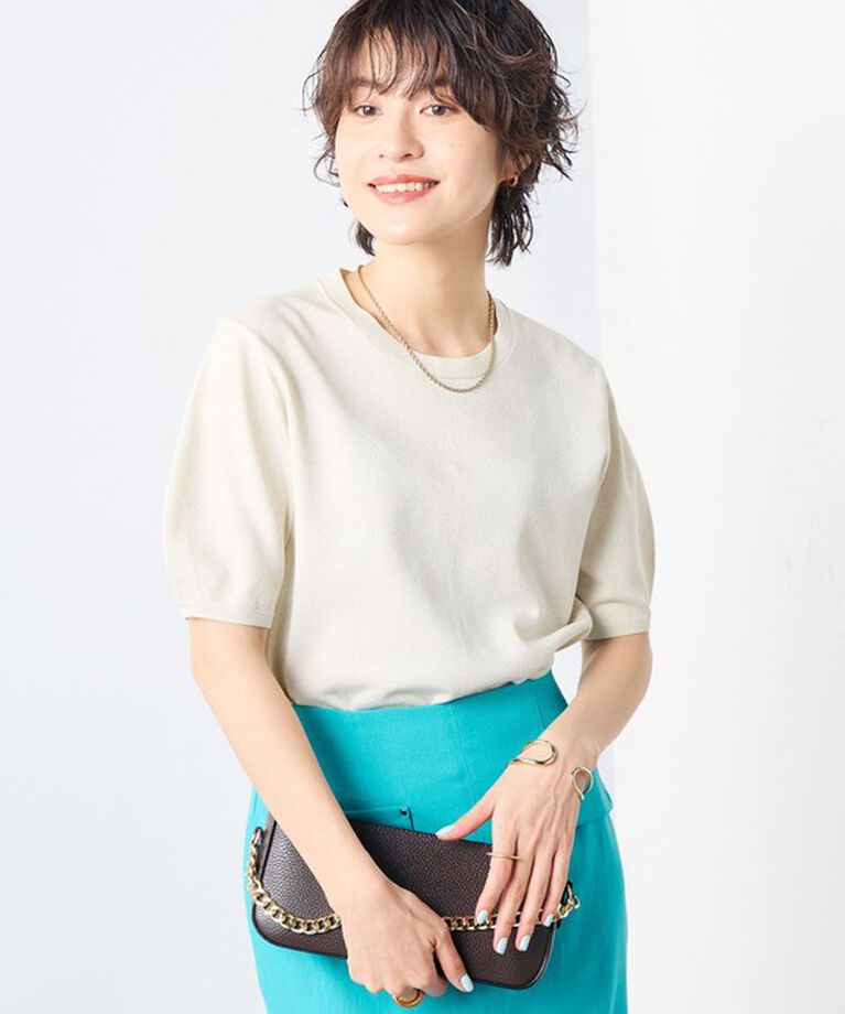 NOLLEY'S sophi「《手洗い可能》バックパールフォルム袖プルオーバーニット」|ニット・セーター|