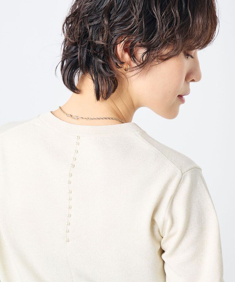 NOLLEY'S sophi「《手洗い可能》バックパールフォルム袖プルオーバーニット」|ニット・セーター|