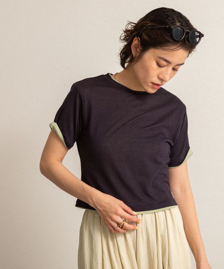NOLLEY'S「【MAQWEL/マクウェル】ソフトタッチスラブショートT」|Tシャツ・カットソー|