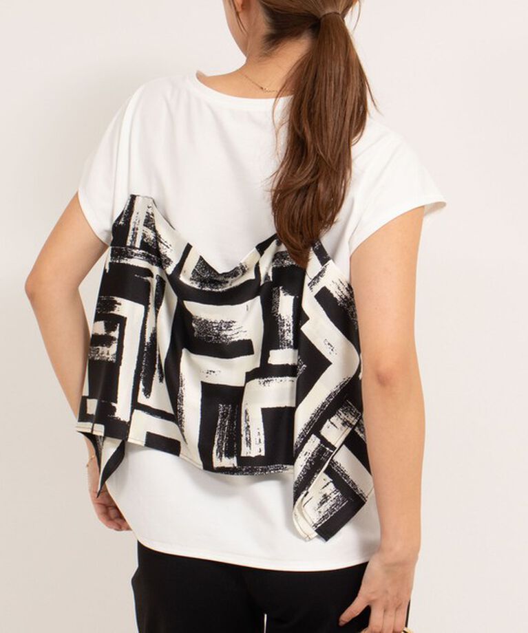 NOLLEY'S「スカーフ柄ビスチェ付き風Tシャツ」|Tシャツ・カットソー|