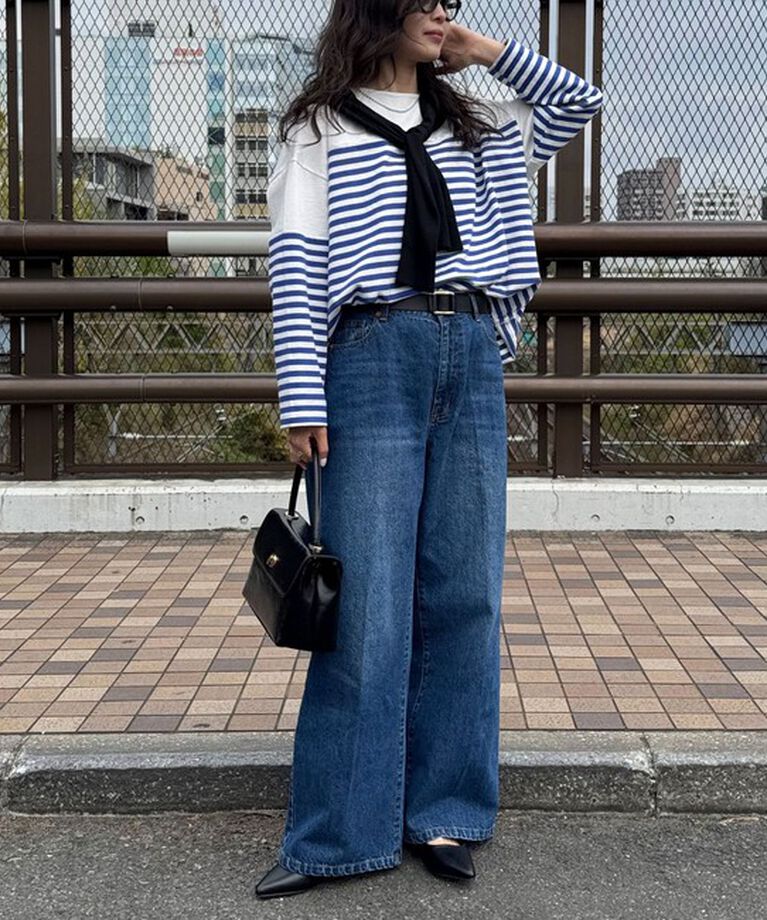 fredy emue「パネルボーダー刺繍プルオーバーカットソー」|Tシャツ・カットソー|