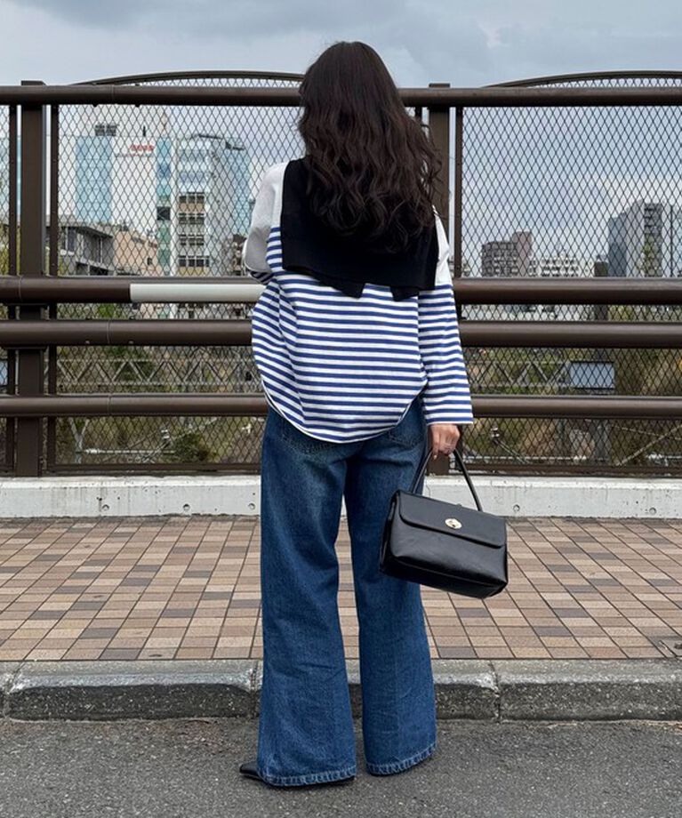 fredy emue「パネルボーダー刺繍プルオーバーカットソー」|Tシャツ・カットソー|