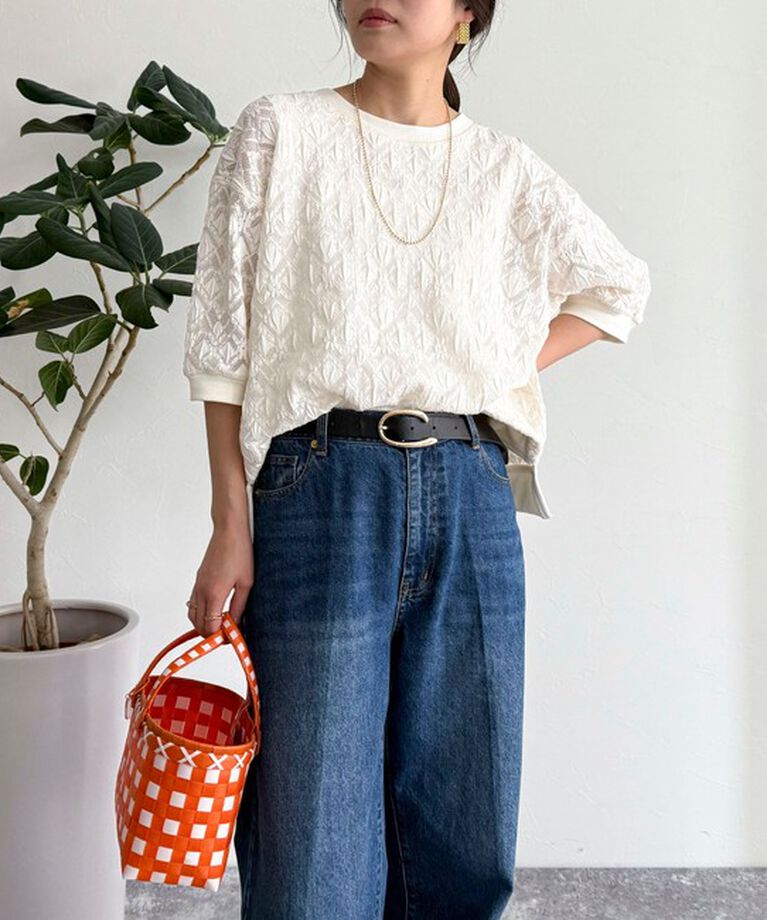 fredy emue「ストレッチレースプルオーバー」|Tシャツ・カットソー|