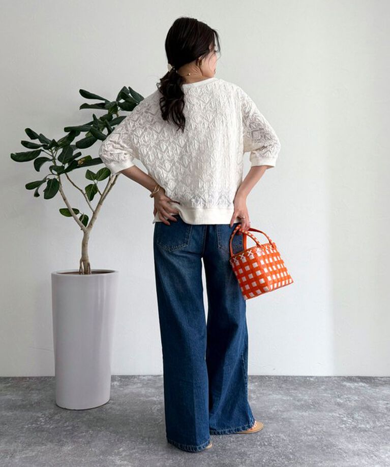 fredy emue「ストレッチレースプルオーバー」|Tシャツ・カットソー|