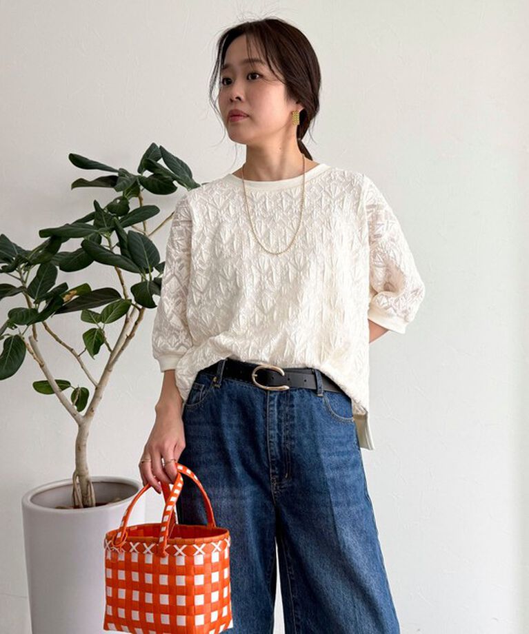 fredy emue「ストレッチレースプルオーバー」|Tシャツ・カットソー|