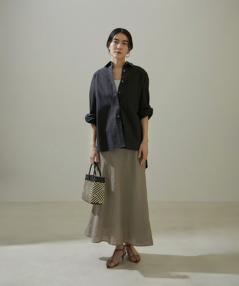 SALON adam et rope'「【雑誌掲載】コットンオーバーシャツ　無地/ストライプ」|シャツ・ブラウス|