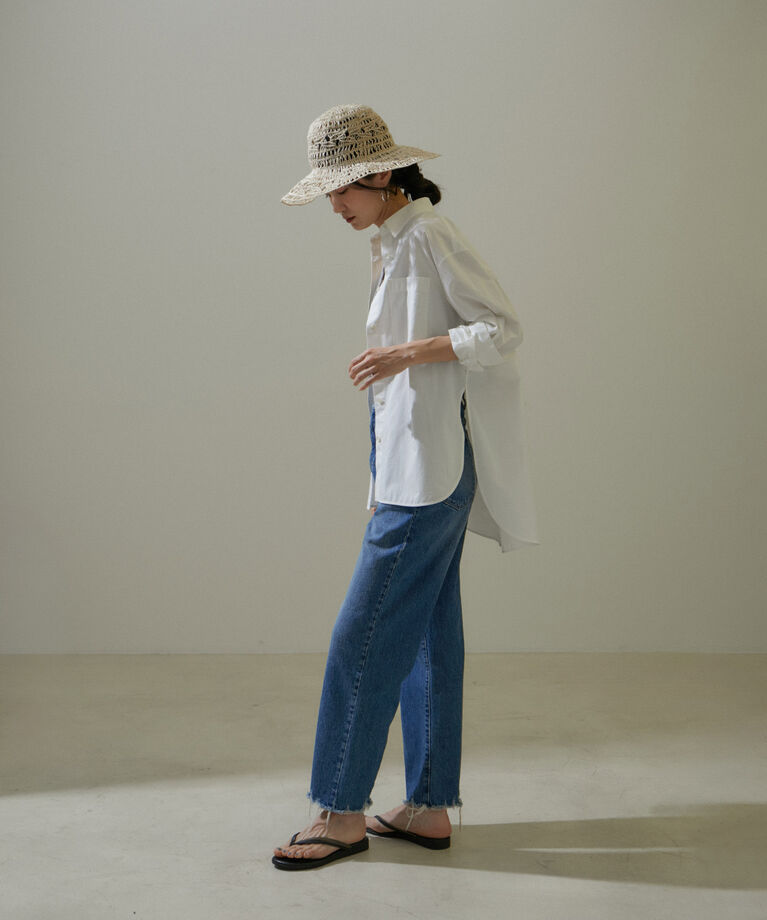 SALON adam et rope'「【雑誌掲載】コットンオーバーシャツ　無地/ストライプ」|シャツ・ブラウス|