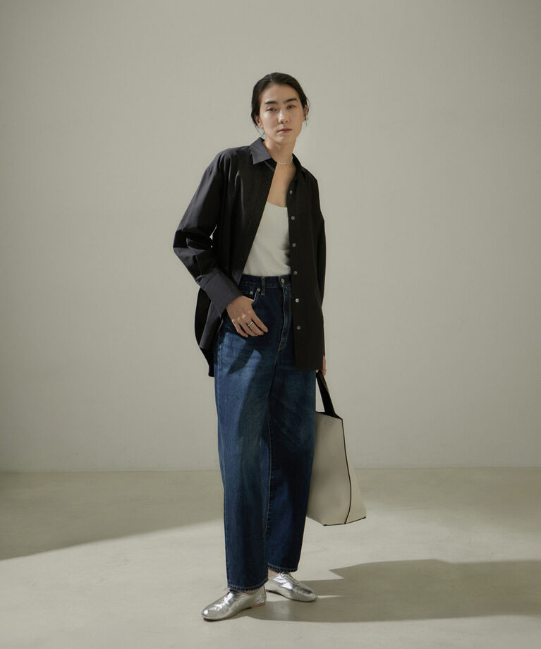 SALON adam et rope'「【雑誌掲載】コットンオーバーシャツ　無地/ストライプ」|シャツ・ブラウス|