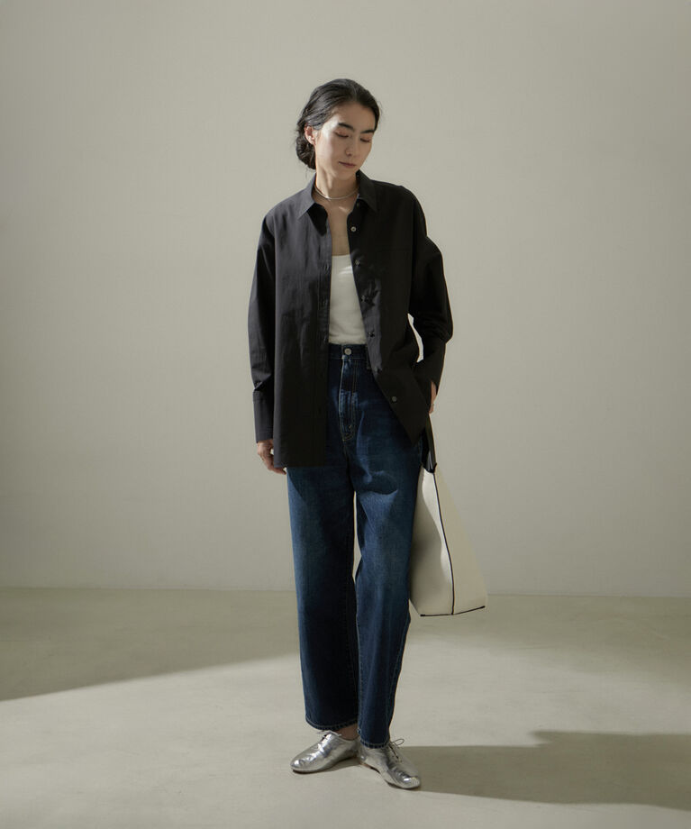 SALON adam et rope'「【雑誌掲載】コットンオーバーシャツ　無地/ストライプ」|シャツ・ブラウス|