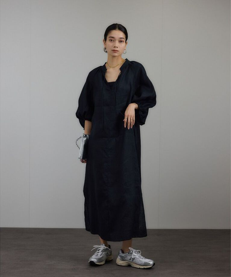 SALON adam et rope'「【WEB限定】ヨーロピアンフラックスリネンワンピース」|ワンピース|