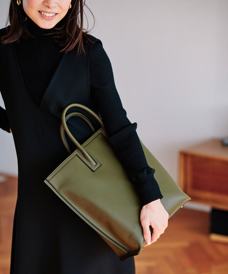 E'POR「【A4対応】【E'POR】LIMITED MODEL Ree Large（リー）【雑誌掲載】【通勤】」|トートバッグ|オリーブ(37)