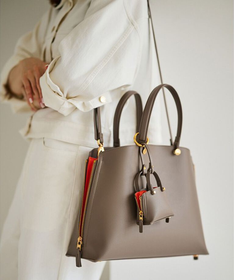 ROPE「【E'POR】Y BAG Medium【メディア掲載】」|ハンドバッグ|ブラウン(20)