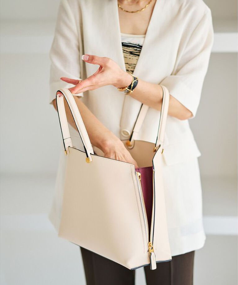 ROPE「【E'POR】Y BAG Medium【メディア掲載】」|ハンドバッグ|ベージュ系(29)
