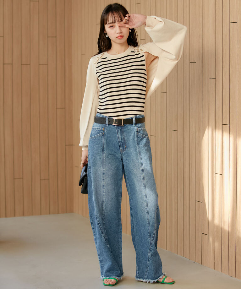 VIS「28mmラインスクエアバックルベルト」|ベルト|