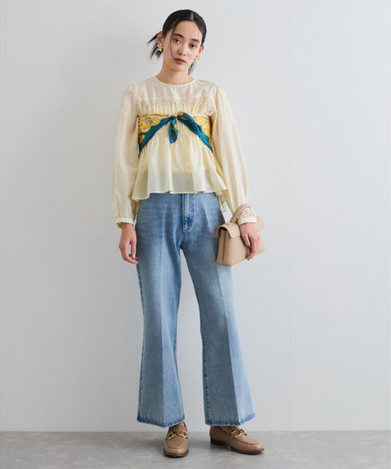 VIS「【洗える】シャーリングブラウス」|シャツ・ブラウス|