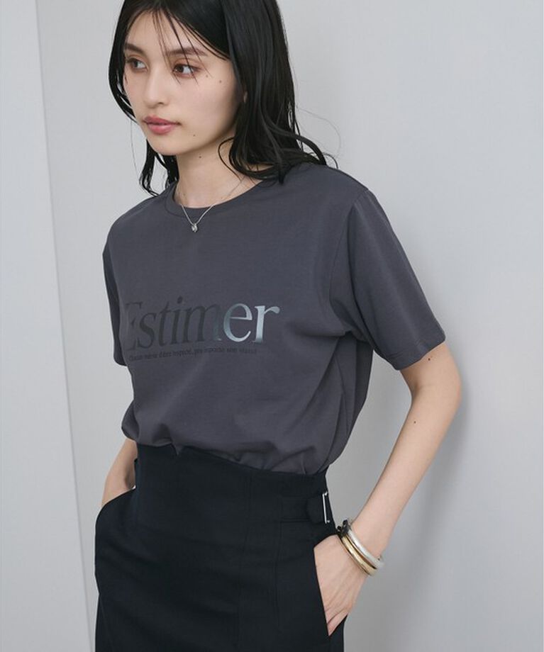 VIS「【接触冷感/洗える】アソートロゴプリントTシャツ」|Tシャツ・カットソー|