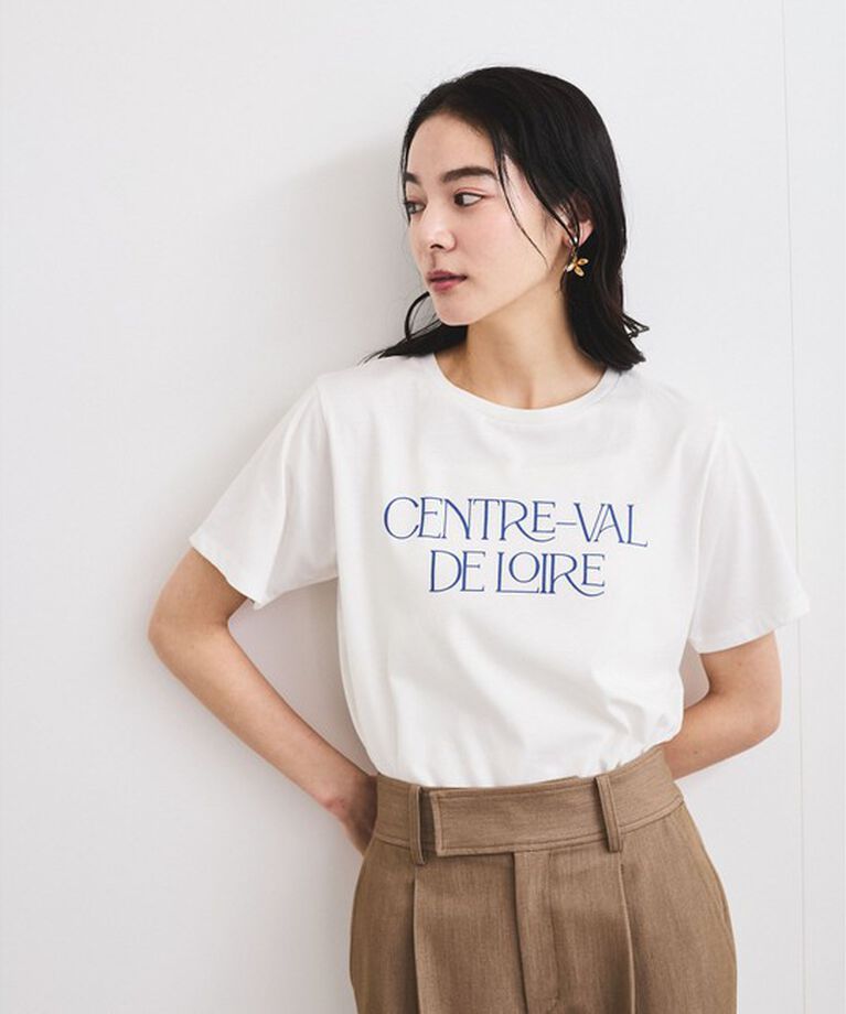 VIS「【接触冷感/洗える】アソートロゴプリントTシャツ」|Tシャツ・カットソー|