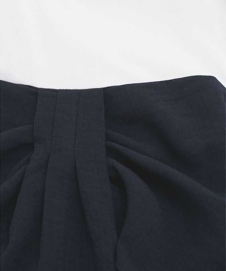 VIS「【新色追加】【美easy】ねじりリボンTシャツドッキングプルオーバー【接触冷感/洗える】」|Tシャツ・カットソー|