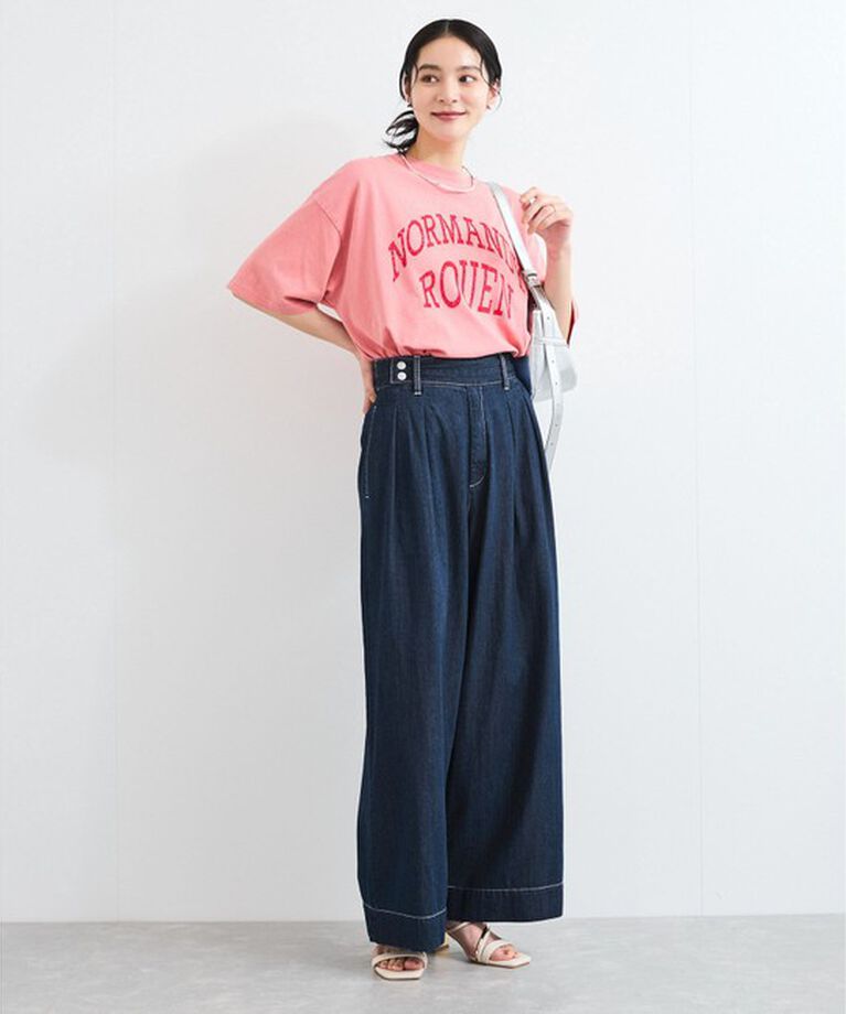 VIS「タックデザインリラックスデニムパンツ」|デニム|