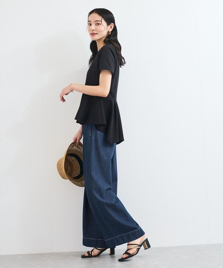 VIS「タックデザインリラックスデニムパンツ」|デニム|