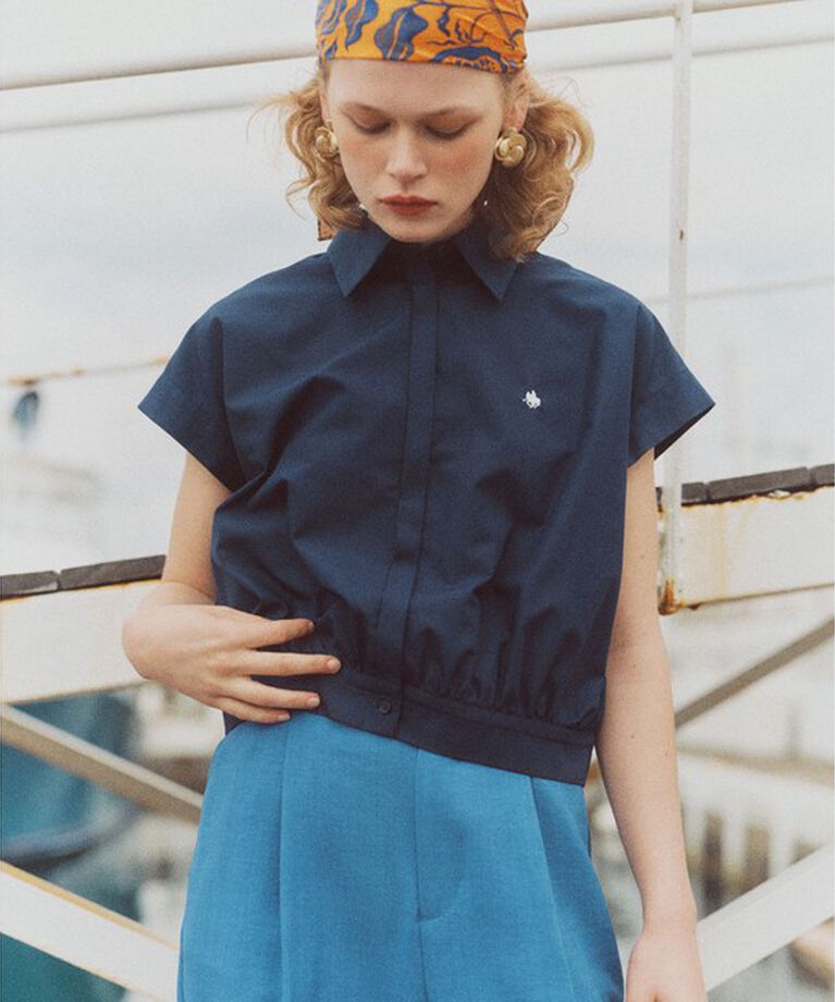 VIS「【POLO BCS】VIS別注フレンチスリーブドローストリングシャツ」|シャツ・ブラウス|