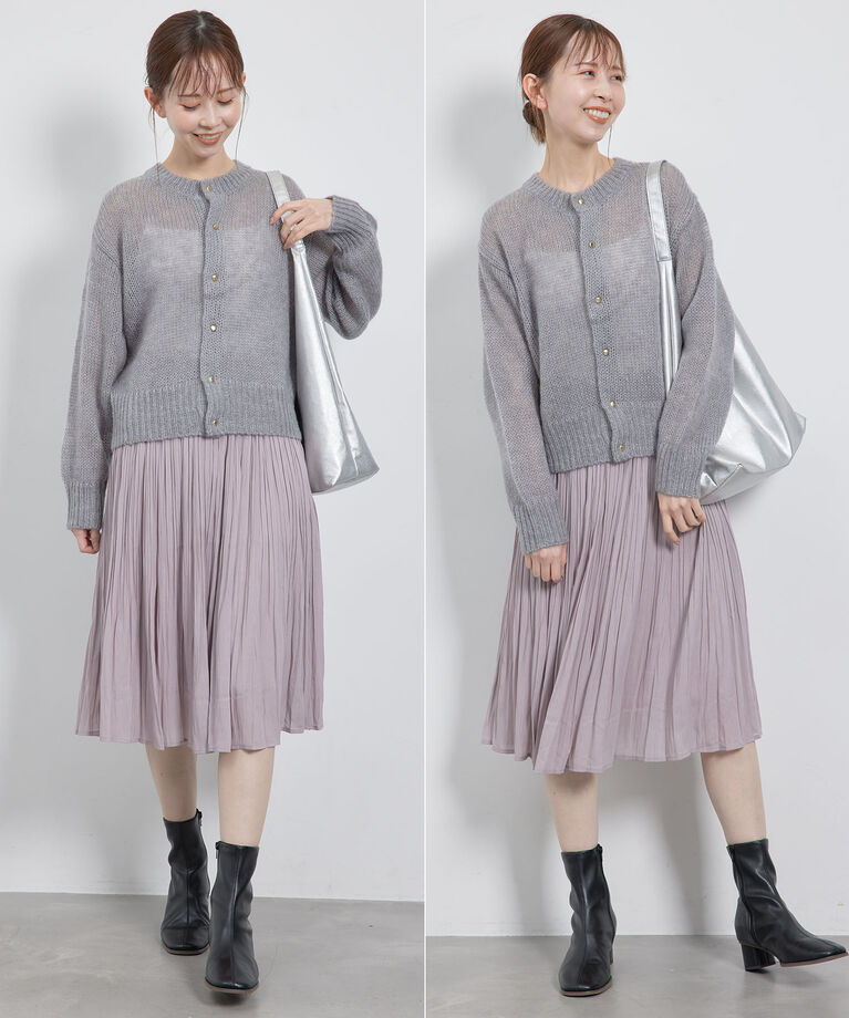 Rope’Picnic「【新色追加】着丈が選べるエアリープリーツスカート」|スカート|