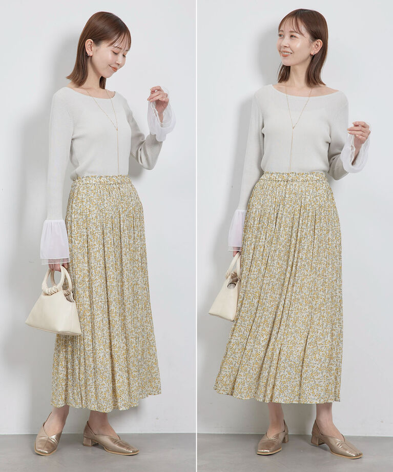 Rope’Picnic「【新色追加】着丈が選べるエアリープリーツスカート」|スカート|