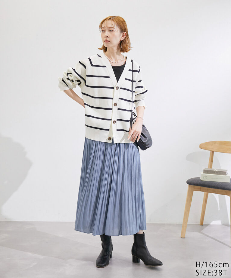 Rope’Picnic「【新色追加】着丈が選べるエアリープリーツスカート」|スカート|