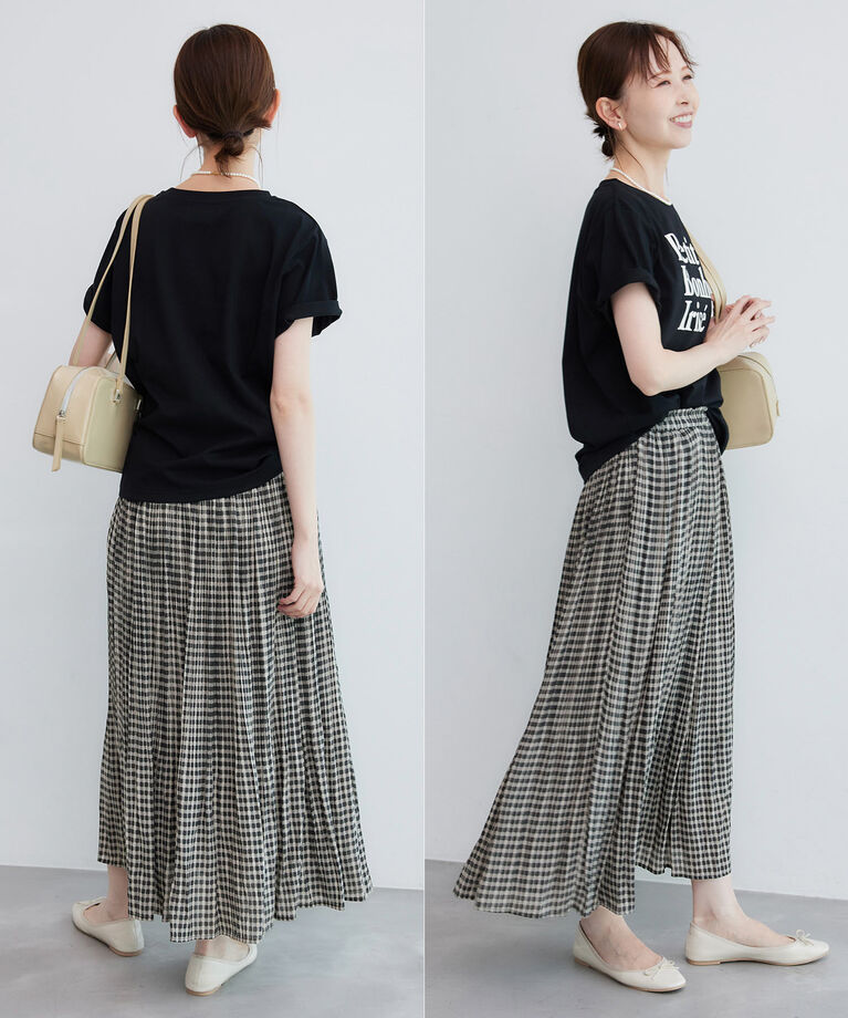 Rope’Picnic「【新色追加】着丈が選べるエアリープリーツスカート」|スカート|